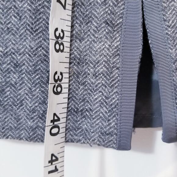 J. Crew Wool Blend Gray Chevron Print Sheath Dress Professional Work - Picture 8 of 13